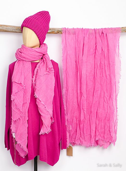 Schal Wolle Pink Uni